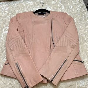 Genuine leather moto jacket